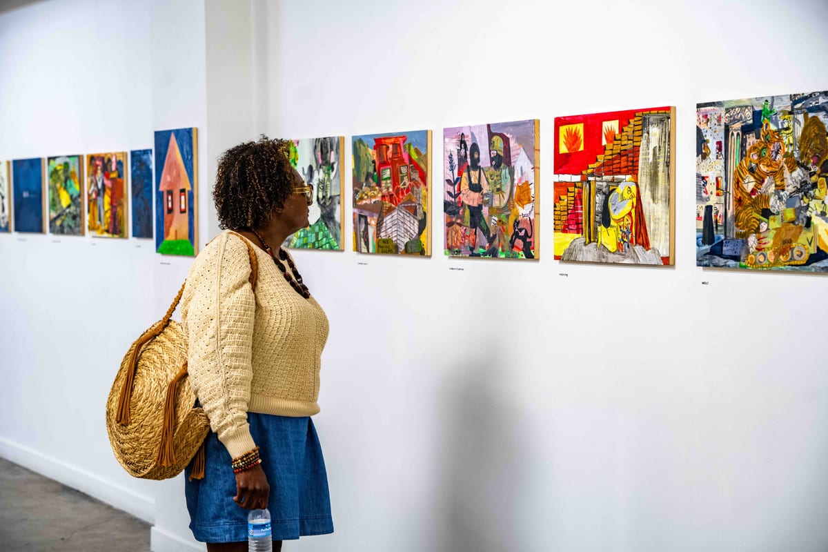 Veterans and artists gathered for the opening